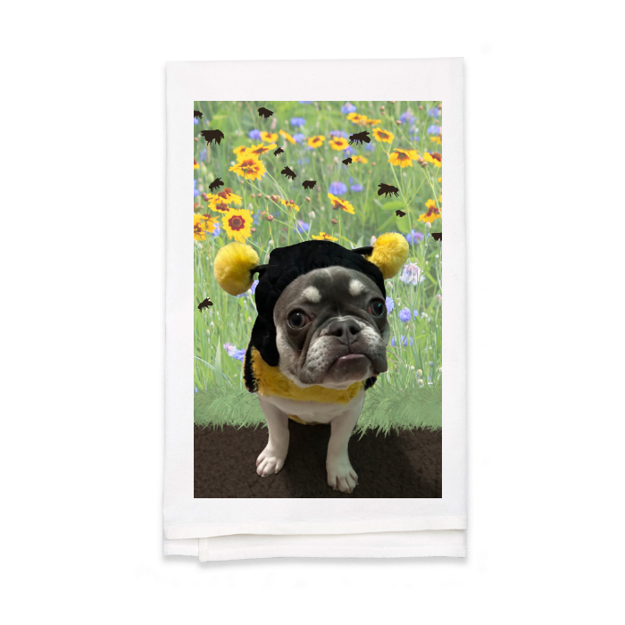 Personalized White Flour Sack Tea Towel