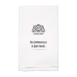 Wedding Monogram Tea Towel - Personalized Kitchen Towel