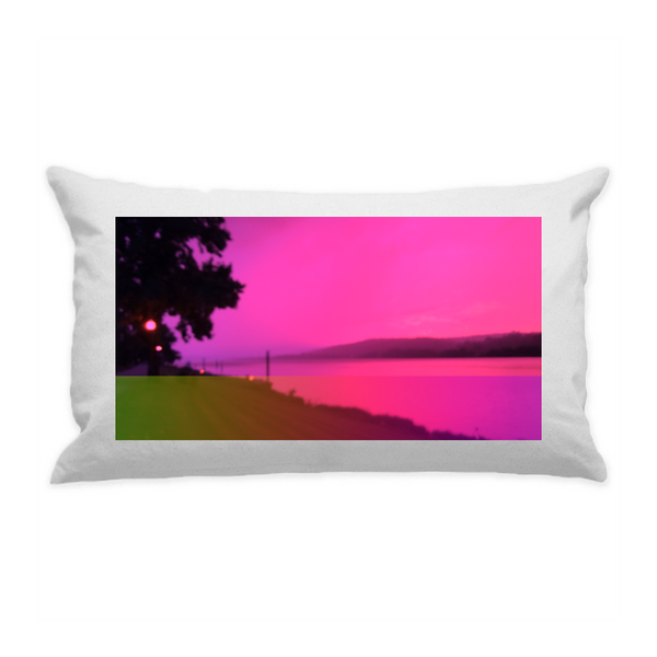 10"x18" White Cotton Canvas Decorative Pillow Case