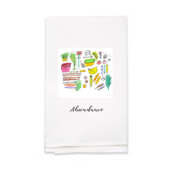 Personalized White Flour Sack Tea Towel