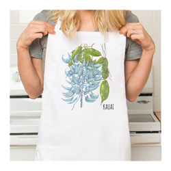 Personalized White Retro Apron with Pocket