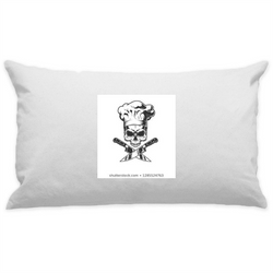 10"x18" White Cotton Canvas Decorative Pillow Case