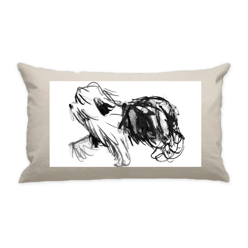 10"x18" Natural Cotton Canvas Decorative Pillow Case