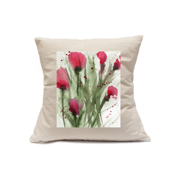 Custom Printed Natural Canvas Pillowcase with Zipper 18"x18"