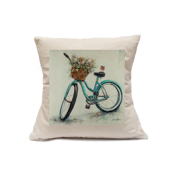 Custom Printed Natural Canvas Pillowcase with Zipper 18"x18"