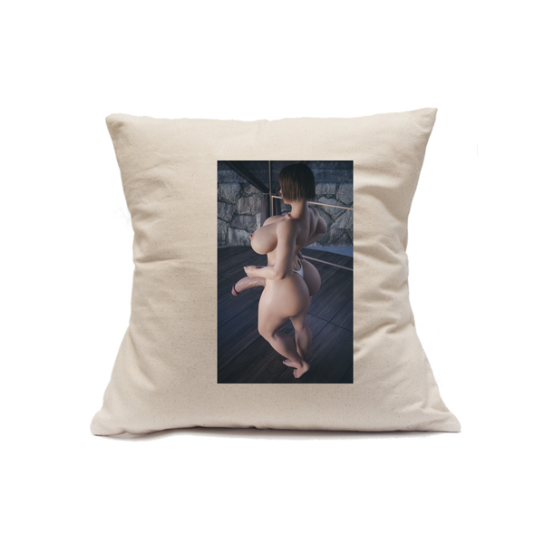 Custom Printed Natural Canvas Pillowcase with Zipper 18"x18"