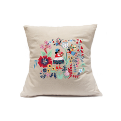 Custom Printed Natural Canvas Pillowcase with Zipper 18"x18"
