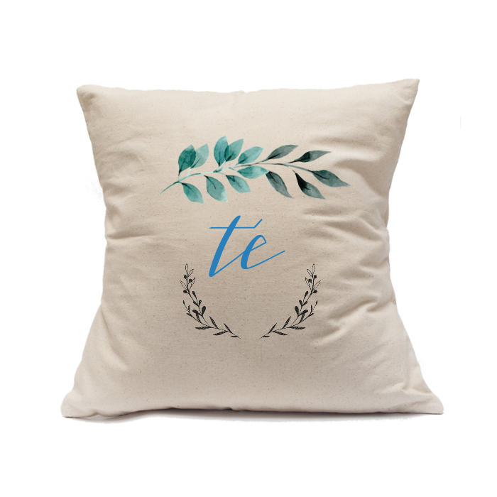 Custom Printed Natural Canvas Pillowcase with Zipper 18"x18"