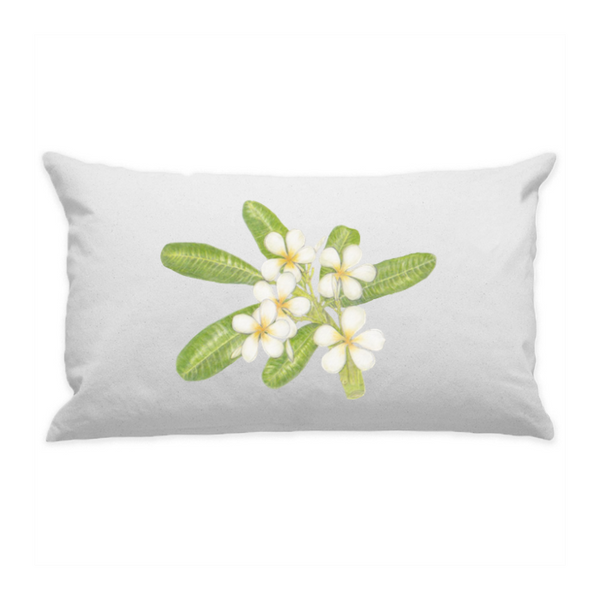 10"x18" White Cotton Canvas Decorative Pillow Case