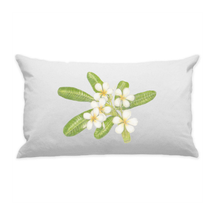 10"x18" White Cotton Canvas Decorative Pillow Case