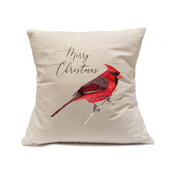 Custom Printed Natural Canvas Pillowcase with Zipper 18"x18"
