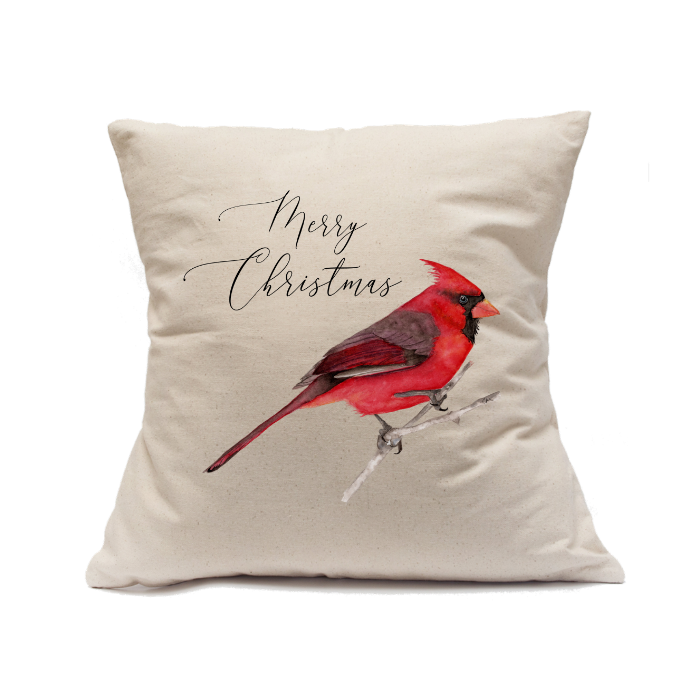 Custom Printed Natural Canvas Pillowcase with Zipper 18"x18"