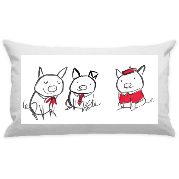 10"x18" White Cotton Canvas Decorative Pillow Case