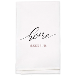 "Home" Address Custom Tea Towel - Personalized Kitchen Towel