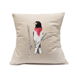 Custom Printed Natural Canvas Pillowcase with Zipper 18"x18"