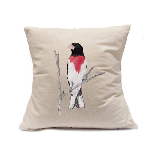 Custom Printed Natural Canvas Pillowcase with Zipper 18"x18"