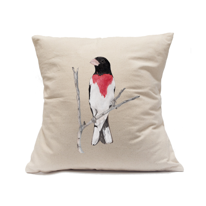 Custom Printed Natural Canvas Pillowcase with Zipper 18"x18"