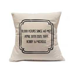 Custom Printed Natural Canvas Pillowcase with Zipper 18"x18"