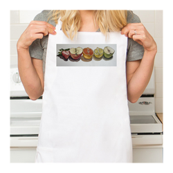 Personalized White Retro Apron with Pocket