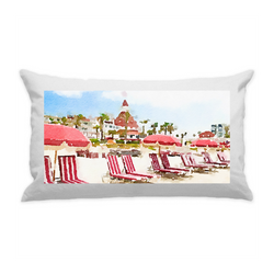 10"x18" White Cotton Canvas Decorative Pillow Case