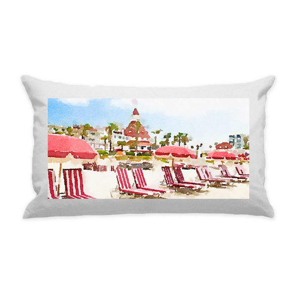 10"x18" White Cotton Canvas Decorative Pillow Case