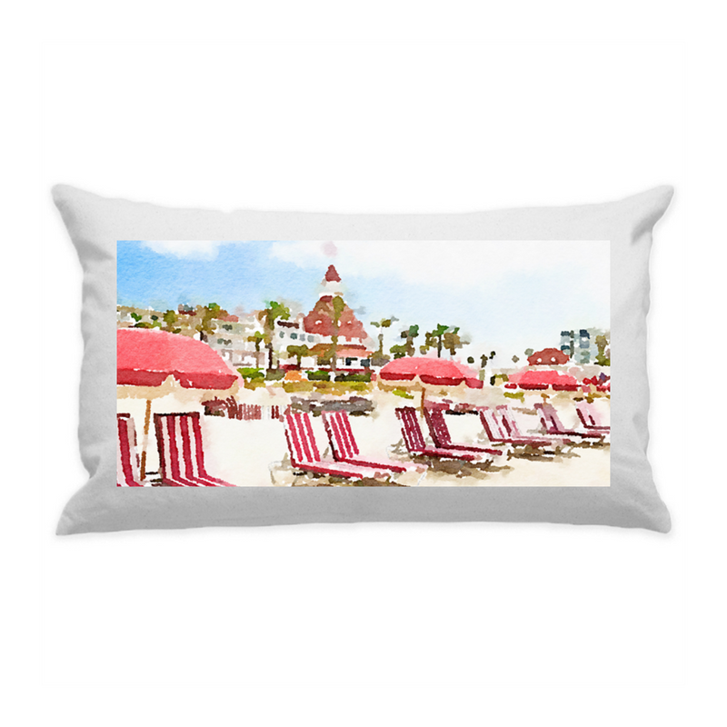10"x18" White Cotton Canvas Decorative Pillow Case