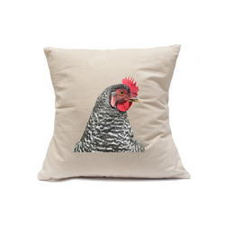 Custom Printed Natural Canvas Pillowcase with Zipper 18"x18"