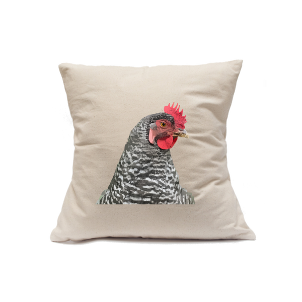 Custom Printed Natural Canvas Pillowcase with Zipper 18"x18"
