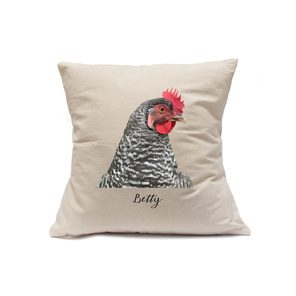 Custom Printed Natural Canvas Pillowcase with Zipper 18"x18"
