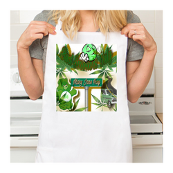 Personalized White Retro Apron with Pocket