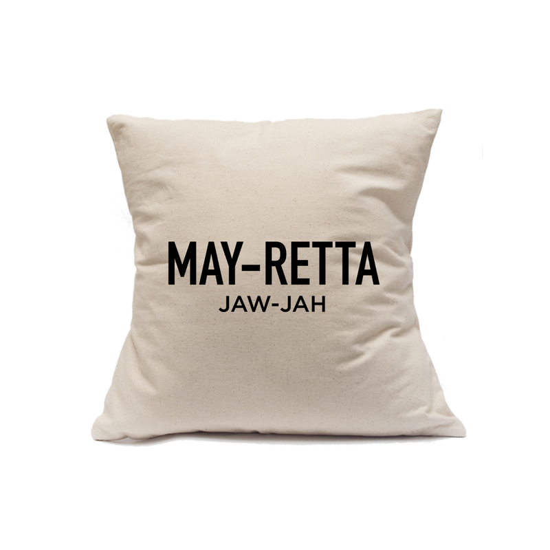 Custom Printed Natural Canvas Pillowcase with Zipper 18"x18"
