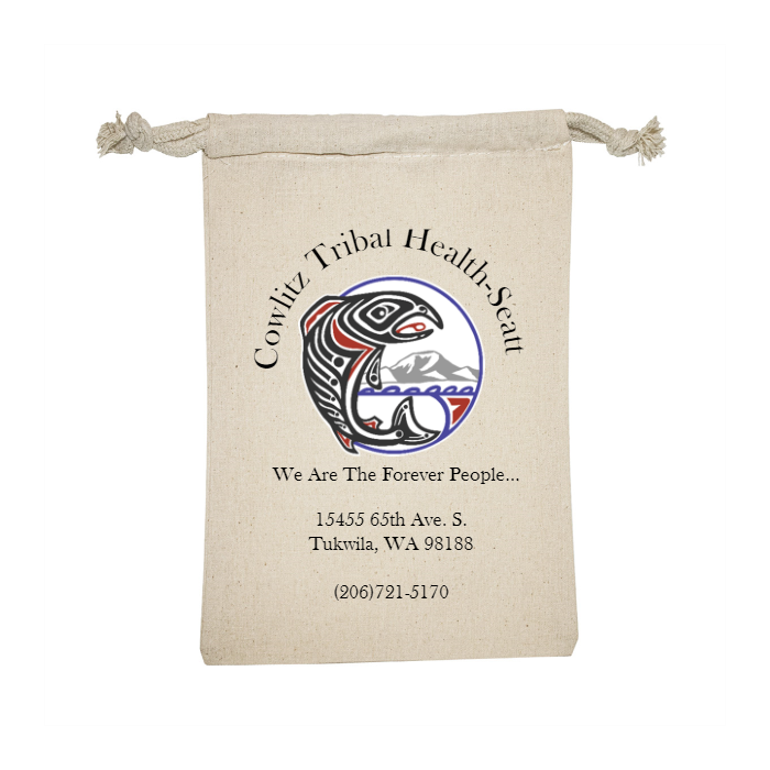 Personalized Cotton Drawstring Gift Bag 4"x6"