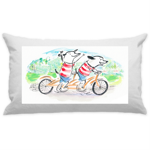 10"x18" White Cotton Canvas Decorative Pillow Case
