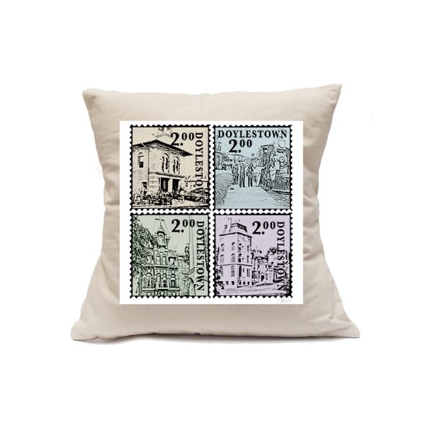 Custom Printed Natural Canvas Pillowcase with Zipper 18"x18"