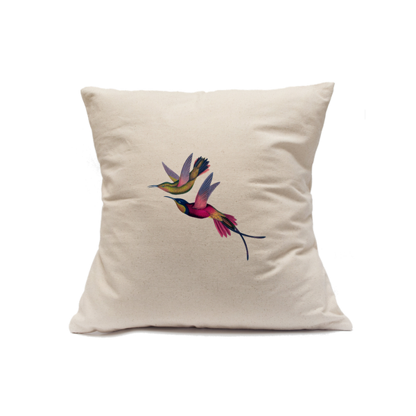 Custom Printed Natural Canvas Pillowcase with Zipper 18"x18"