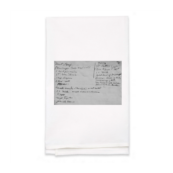 Personalized White Flour Sack Tea Towel