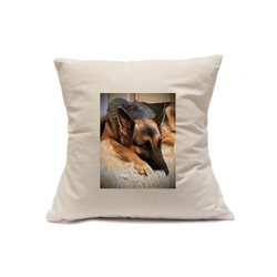 Custom Printed Natural Canvas Pillowcase with Zipper 18"x18"