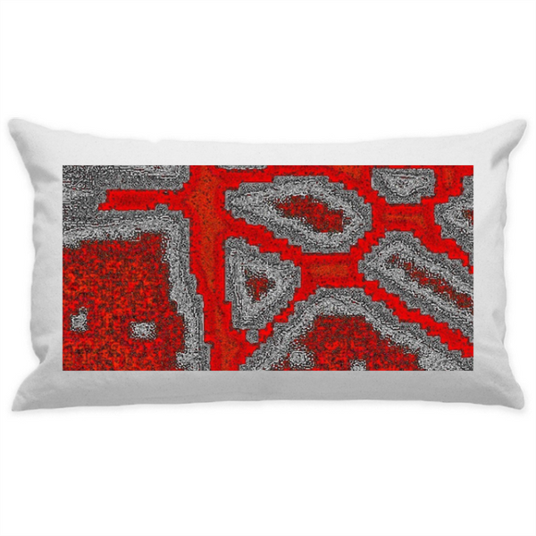 10"x18" White Cotton Canvas Decorative Pillow Case