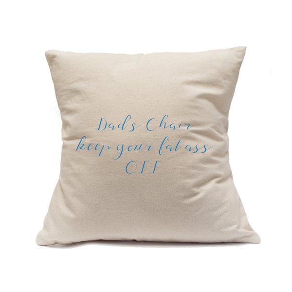 Custom Printed Natural Canvas Pillowcase with Zipper 18"x18"
