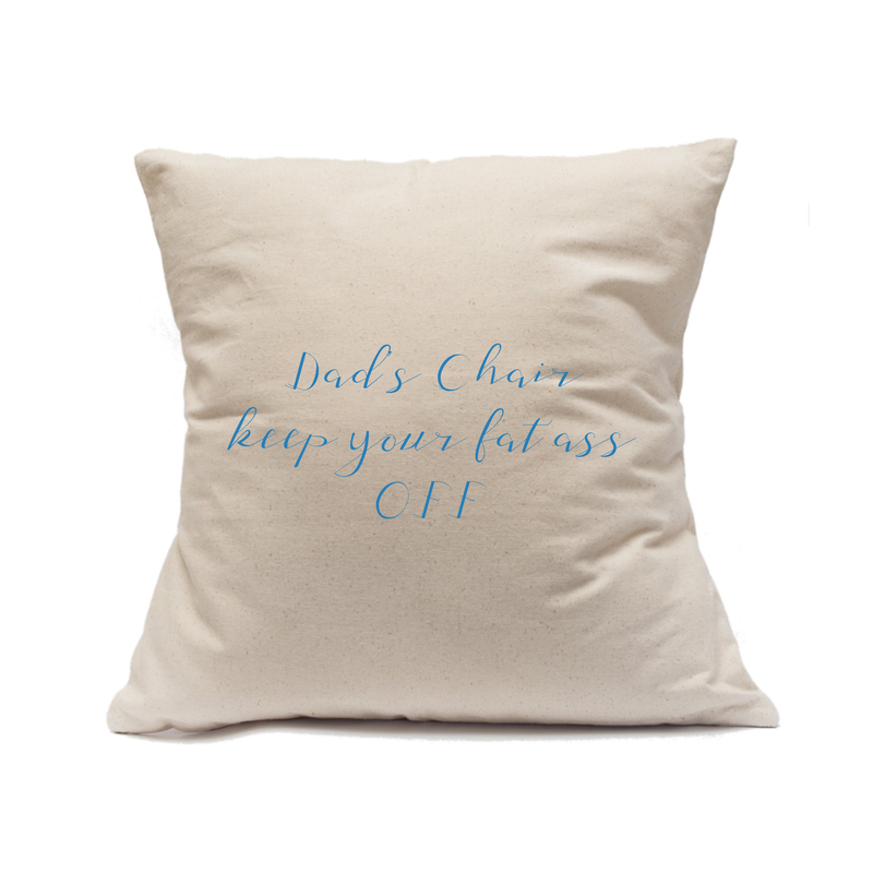 Custom Printed Natural Canvas Pillowcase with Zipper 18"x18"