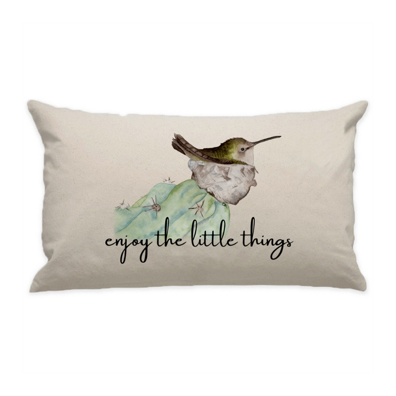 10"x18" Natural Cotton Canvas Decorative Pillow Case