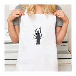 Personalized White Retro Apron with Pocket