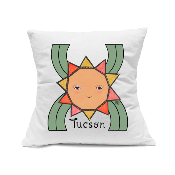 Custom Printed White Canvas Pillowcase with Zipper 18"x18"
