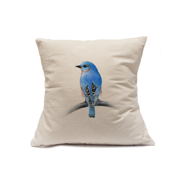 Custom Printed Natural Canvas Pillowcase with Zipper 18"x18"