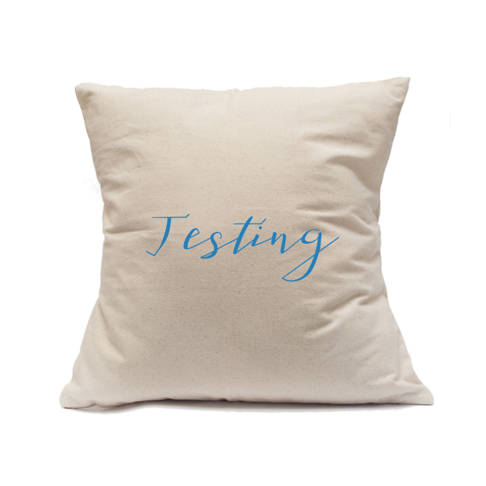Custom Printed Natural Canvas Pillowcase with Zipper 18"x18"