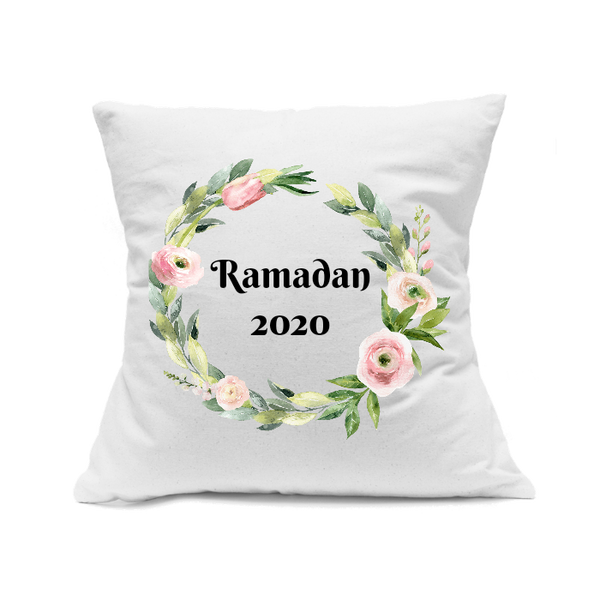 Custom Printed White Canvas Pillowcase with Zipper 18"x18"