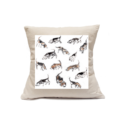 Custom Printed Natural Canvas Pillowcase with Zipper 18"x18"
