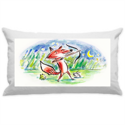 10"x18" White Cotton Canvas Decorative Pillow Case