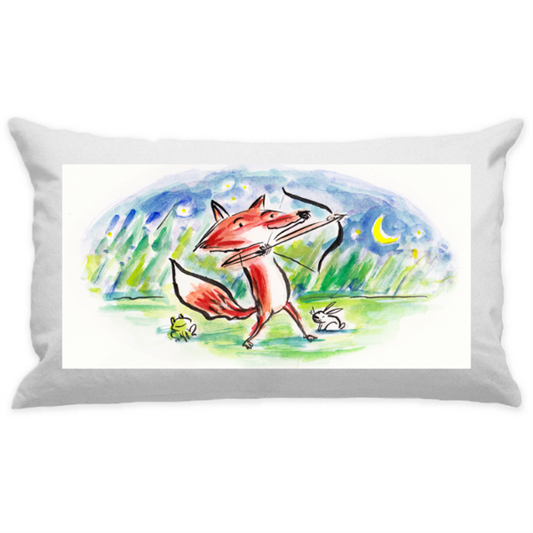 10"x18" White Cotton Canvas Decorative Pillow Case