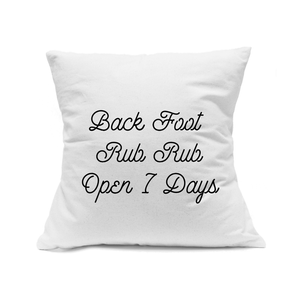 Custom Printed White Canvas Pillowcase with Zipper 18"x18"